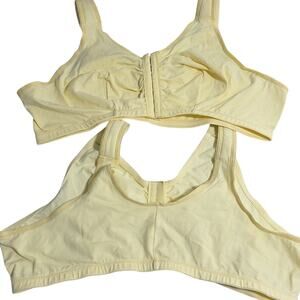 NWOT Bundle Of 2 Leading Lady Meryl Sz 48 C/D/DD Yellow Front-Close Wireless Bra